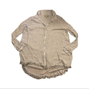 JOAN VASS NEW YORK STRIPPED BLOUSE XL